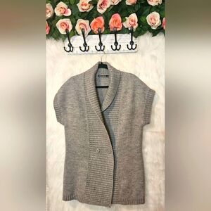 Nicole Miller Original Button Up Sweater Vest Tunic